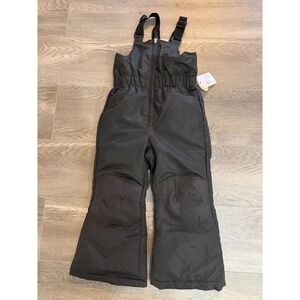 Faded Glory Snowsuit Pants Girls XS 4 5 Extra Small Insulated Ski NWT Black Bibs